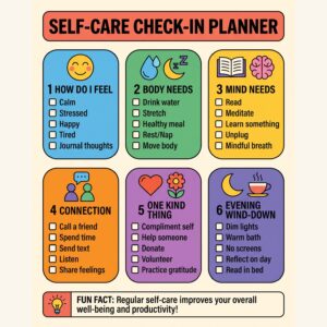 Self-Care Check-In Planner