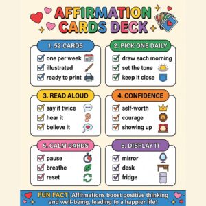 Affirmation Cards Deck (52 cards)