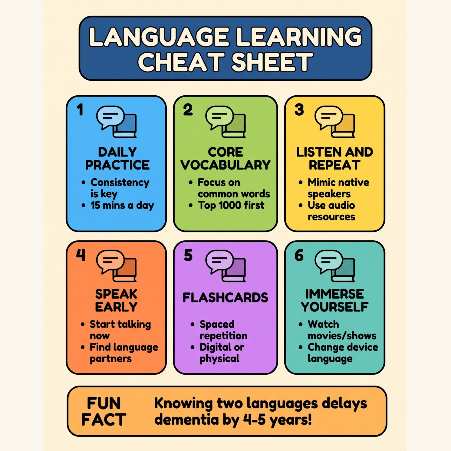 Language Learning Cheat Sheet