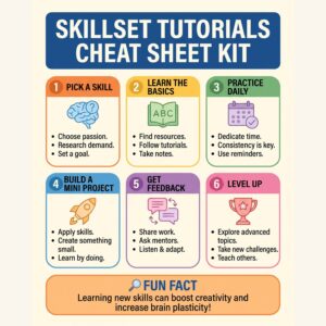 Skillset Tutorials Cheat Sheet Kit