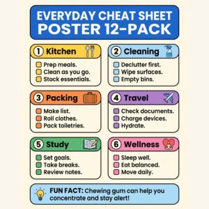 Everyday Cheat Sheet Poster 12-Pack