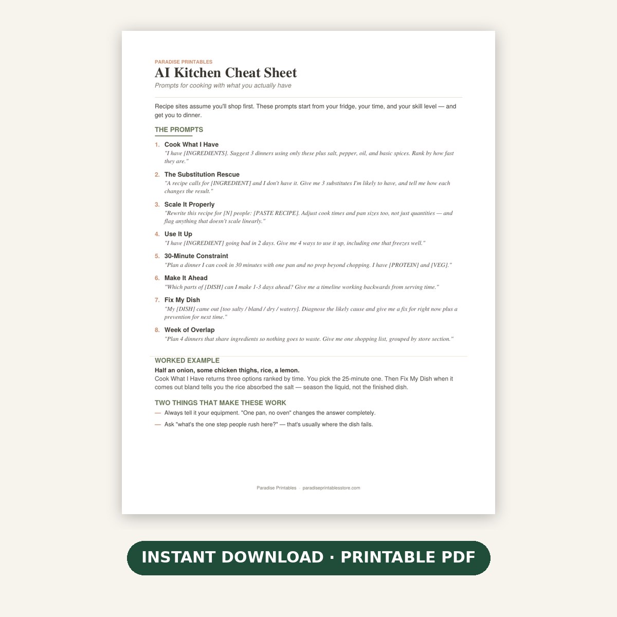 Kitchen Cheat Sheet - Image 2