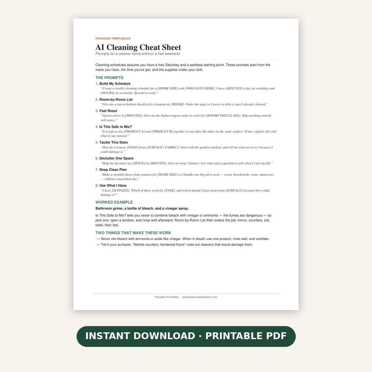 Cleaning Cheat Sheet - Image 2