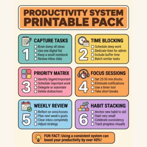 Productivity System Printable Pack
