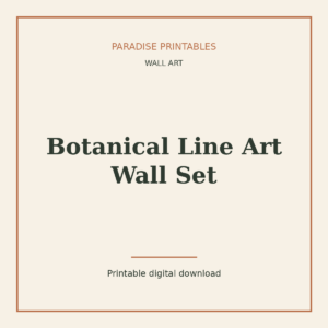 Botanical Line Art Wall Set