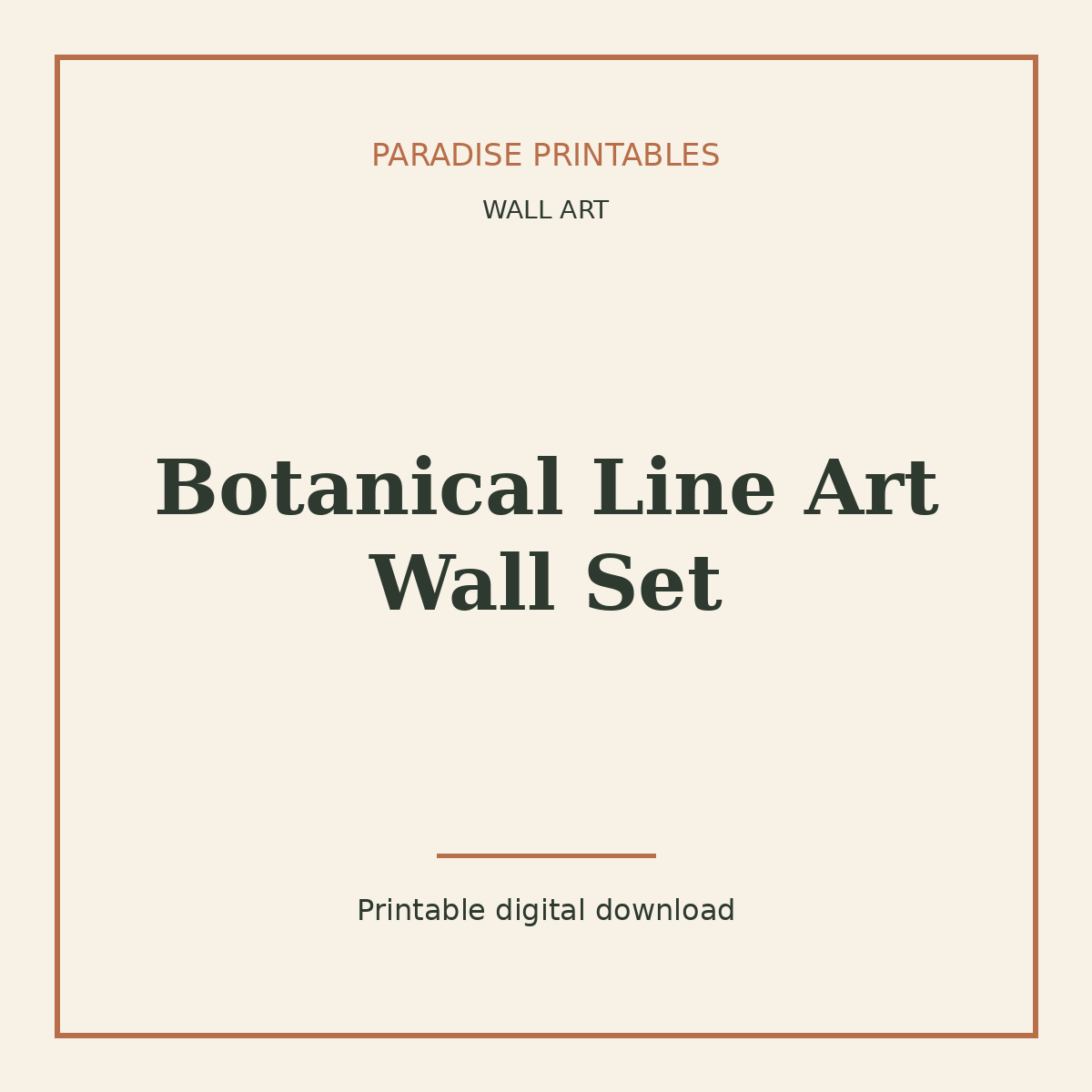 Botanical Line Art Wall Set
