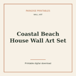 Coastal Beach House Wall Art Set