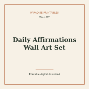 Daily Affirmations Wall Art Set