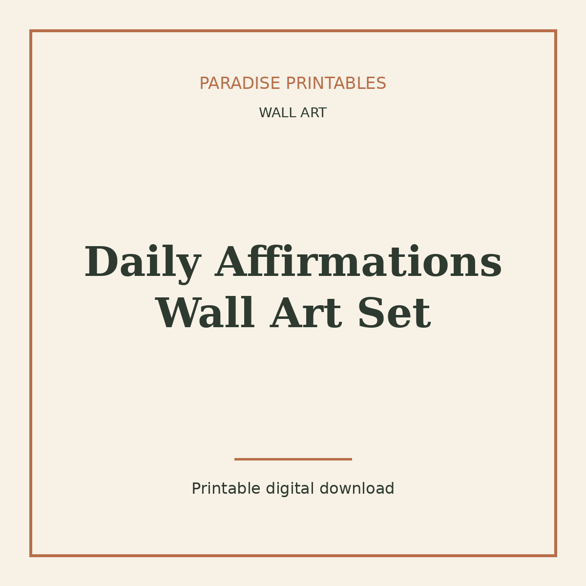 Daily Affirmations Wall Art Set