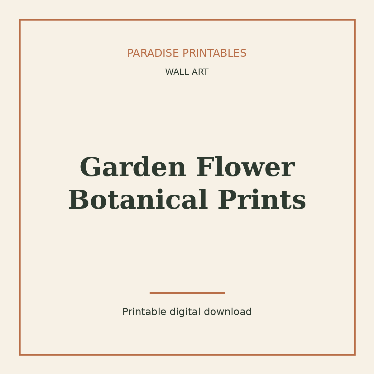 Garden Flower Botanical Prints