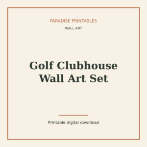 Golf Clubhouse Wall Art Set