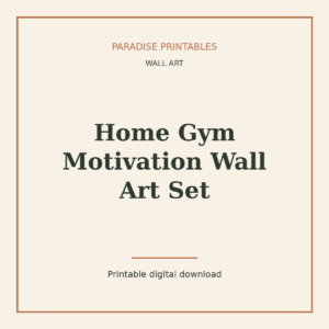 Home Gym Motivation Wall Art Set