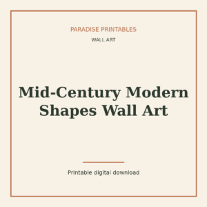 Mid-Century Modern Shapes Wall Art