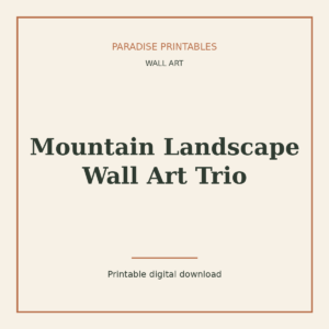 Mountain Landscape Wall Art Trio