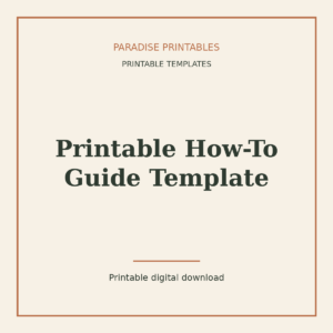 Printable How-To Guide Template