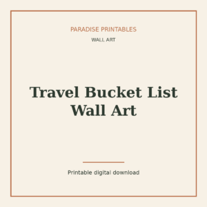 Travel Bucket List Wall Art