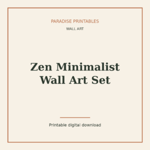 Zen Minimalist Wall Art Set