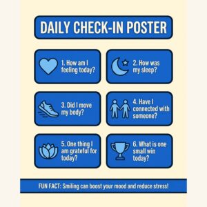 Daily Mental Health Check-In Poster