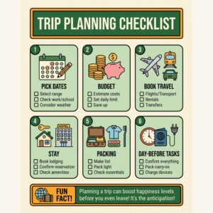 Trip Planning Checklist Poster