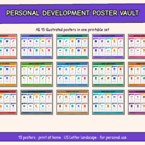 Personal Development Poster Vault — 15 Posters
